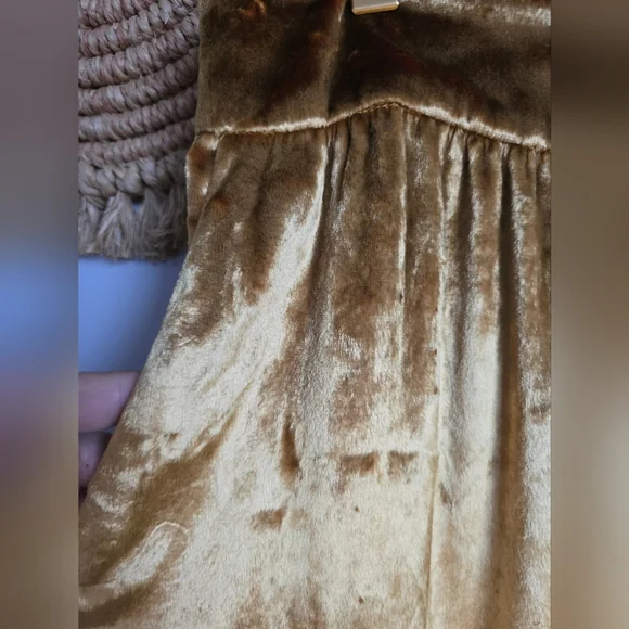 Anthropologie, New, Maeve Anastacia Gold Wide Leg Velvet Pants, Size Medium - Picture 5 of 12